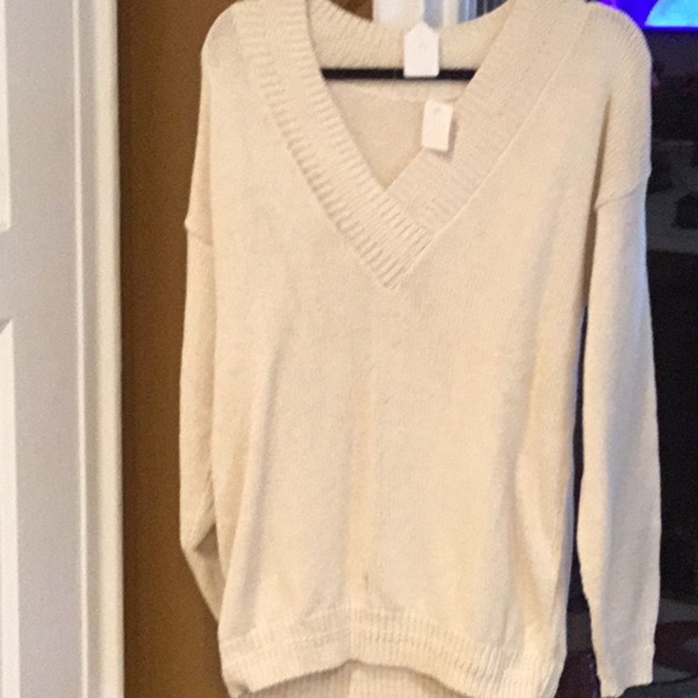 Cotton sweater woman’s oversized s/m cream 100% cotton beautiful
